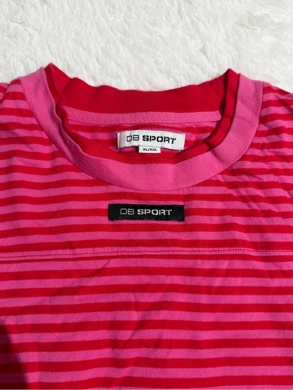 Dairy Boy Xl/Xxl Striped The Big Tee Mini Short Pink Picnic Stripe Matching Set — image 6 of 8